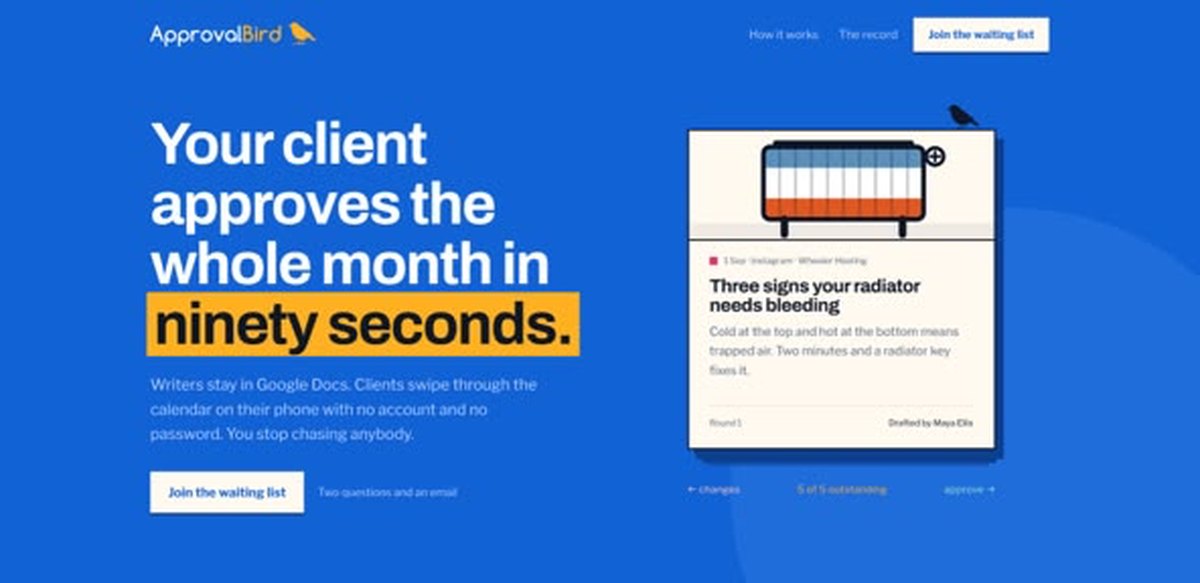 ApprovalBird website