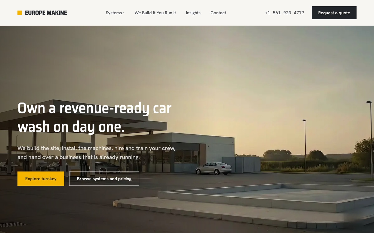 Europe Makine website